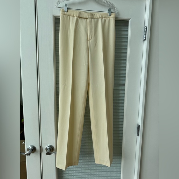 Ralph Lauren Pants - Ralph Lauren Cream Straight-Leg Trousers